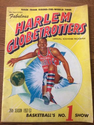 Harlem Globetrotters Official Souvenir Program 1952 - 53 Vintage In