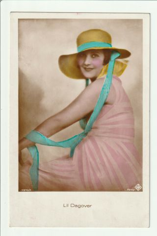 Lil Dagover 1930s Colour Photo Postcard