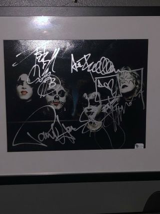 Kiss Signed Certified First Lp Photo By 4 Members 8x10