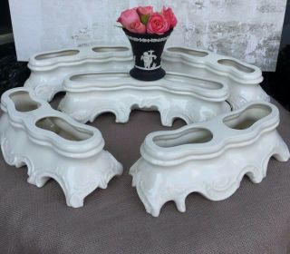 Set Of Antique Nymphenburg Porcelain Vases Dishes Creamware