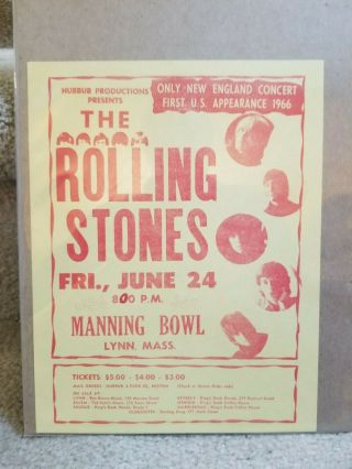 Rolling Stones 1966 Handbill England