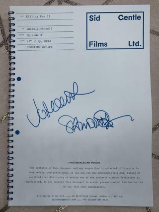 Sandra Oh & Jodie Comer Signed Killing Eve (2018) Authentic Full Script