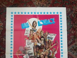 LINDA LOVELACE FOR PRESIDENT 1975 Movie Poster Folded 2