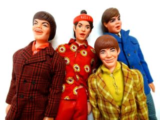 Vintage One Of A Kind Set Of All 4 Monkees 12 " Dolls Davey Mickey Peter & Mike