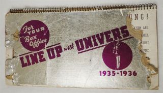 A0715 Vintage: Universal Studios Exhibitor Book Incomplete (1935 - 36)