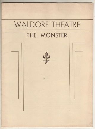 Dewolf Hopper (final Role) " The Monster " Playbill 1933 Suzanne Caubaye