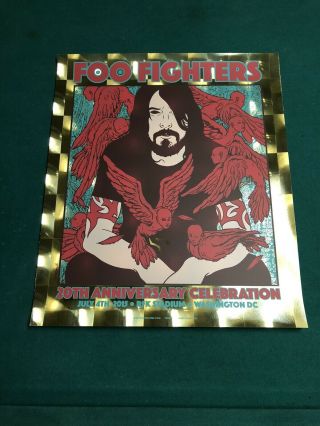 Foo Fighters Rare Rfk 2015 20th Anniversary Gold Foil 3/5 Jermaine Rogers
