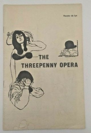 The Threepenny Opera Program Theater De Lys 1957 - 61 Jerry Orbach Ed Asner