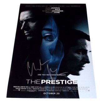 ACTOR CHRISTIAN BALE SIGNED ' THE PRESTIGE ' 12x18 MOVIE POSTER PHOTO W/COA 2