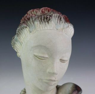 Michael Anderson Marianne Starck Denmark Mid Century Modern Painted Ceramic Bust 2