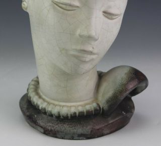 Michael Anderson Marianne Starck Denmark Mid Century Modern Painted Ceramic Bust 3
