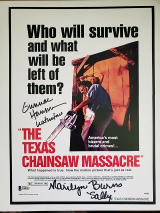 11×14 Texas Chainsaw Massacre Signed Gunnar Hansen & Marilyn Burns