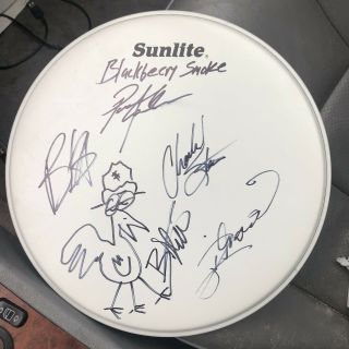 Blackberry Smoke Autographed 12” Drumhead Hand Signed All 5 W Sketch With Proof