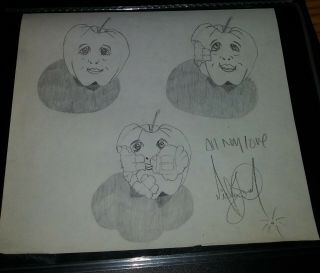 Michael Jackson Signed Drawings Authentic.  Done With Pencil.