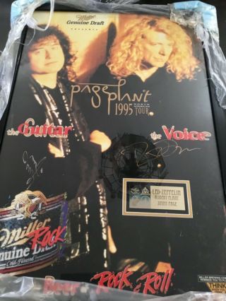 Led - Zeppelin - Jimmy Page & Robert Plant1995 Tour Promo - Poster Signed