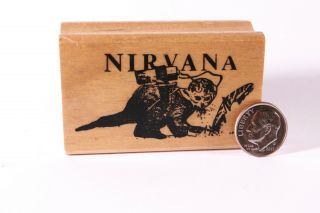 Very Rare Nirvana In Utero Tour Promotional Chim Chim Monkey Rubber Stamp