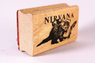 Very Rare Nirvana In Utero Tour Promotional Chim Chim Monkey Rubber Stamp 2