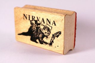 Very Rare Nirvana In Utero Tour Promotional Chim Chim Monkey Rubber Stamp 3