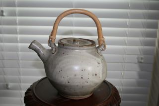 Warren Mackenzie - Studio Pottery - Oatmeal/hakeme Teapot - - With Stamp