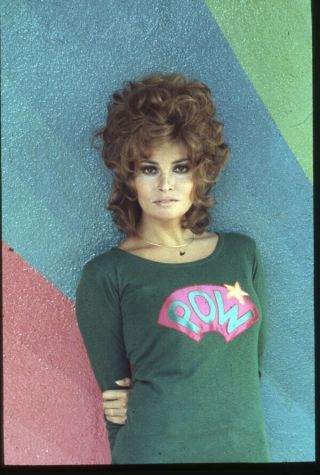 Raquel Welch Stunning Sexy Vintage Oin Up Portrait Photo Transparency