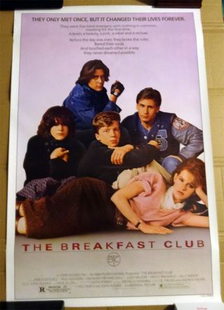 Famous 1985 Film " The Breakfast Club " Movie Theatre Poster