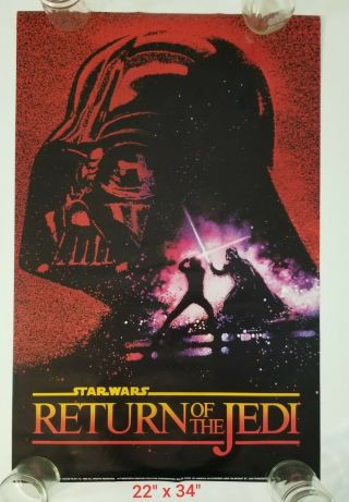 Rare Vintage 1983 Star Wars Return Of The Jedi Teaser Poster 22 " X34 "