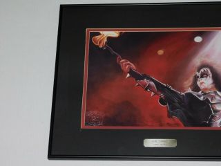 KISS Band Gene Simmons Destroyer Tour Fire Framed Ltd Ed Art Print Poster 2000 2