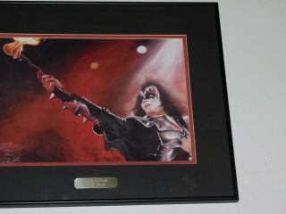KISS Band Gene Simmons Destroyer Tour Fire Framed Ltd Ed Art Print Poster 2000 3