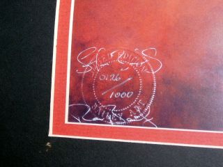 KISS Band Gene Simmons Destroyer Tour Fire Framed Ltd Ed Art Print Poster 2000 5
