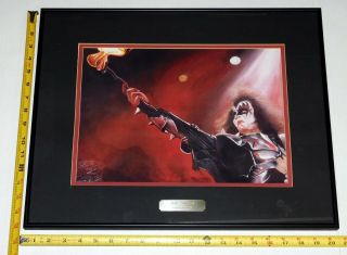 KISS Band Gene Simmons Destroyer Tour Fire Framed Ltd Ed Art Print Poster 2000 6