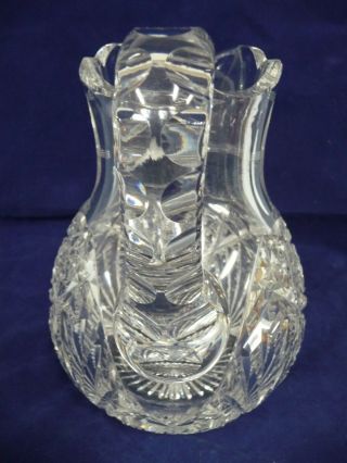 ANTIQUE SIGNED HAWKES AMERICAN BRILLIANT CUT GLASS PITCHER 2