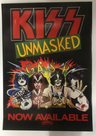 Kiss Rare Vintage Unmasked Record Store Promo Poster 1980 Aucoin Australian Tour