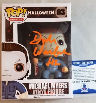 Dick Warlock Signed " Michael Myers " Funko Pop Autograph Bas Halloween Rare