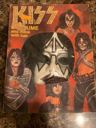 Rare Kiss Ace Frehley Costume And Mask With Hair 1978 Aucoin Complete