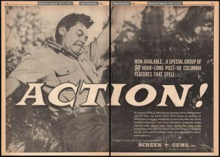 Jungle Jim_original 1961 Trade Ad / Screen Gems Tv Promo_johnny Weissmuller