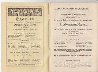 Gustav Mahler Conducting Mozart Beethoven Vienna Philharmonic Orchestra 1899