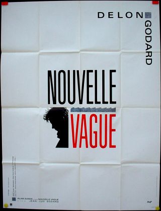 Nouvelle Vague Jean - Luc Godard Alain Delon / French Poster 47x63 Nm
