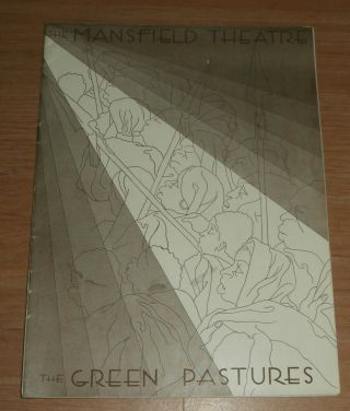 Vintage 1931 Playbill Mansfield Theater The Green Pastures