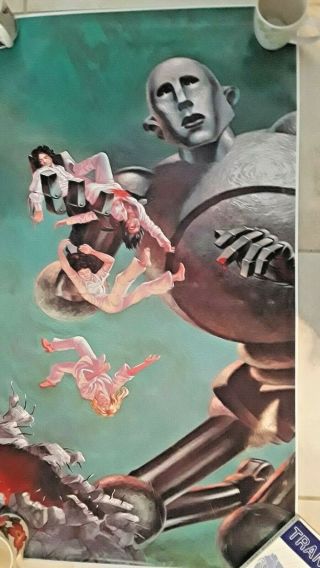 Queen - News Of The World - Kelly Freas - Lithograph - Htf - Freddie,  May,  John - 42 " X24 "