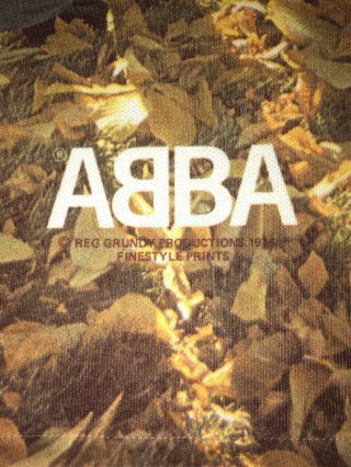 ABBA Australian 1976 Wall Hanging Scroll Tour Reg Grundy Promotions Mega Rare EX 2
