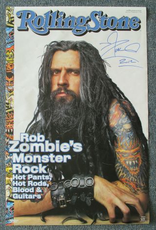 Rob Zombie Signed Poster Proof Rolling Stone Cover 22x34