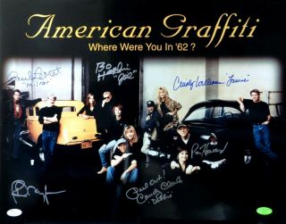 American Graffiti Signed Autographed 16x20 Photo Howard Dreyfuss Le Mat Jsa