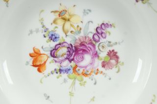 Set of 5 Franziska Hirsch Dresden Hand Painted Floral & Gold Rimmed Soup Bowls 3