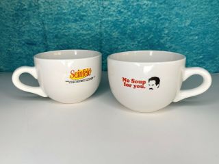 Seinfeld No Soup For You Soup Nazi Oversized 2 Mugs Bowls Tv Show Sitcom 90s Nbc