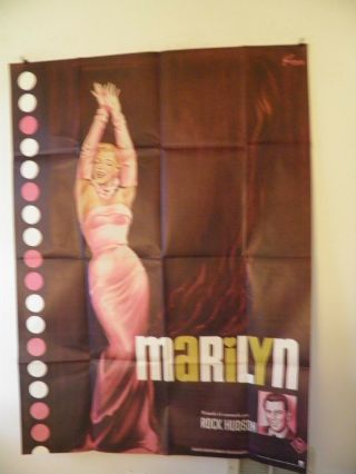 Marilyn 1963 Large French Poster 47 By 63 Marilyn Monroe Rock Hudson Documentary