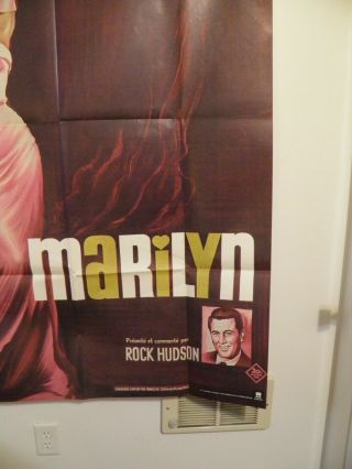 Marilyn 1963 Large French Poster 47 by 63 Marilyn Monroe Rock Hudson Documentary 4