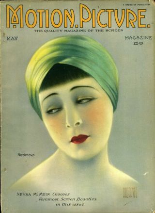 Motion Picture • May 1923 • Nazimova • Cover Artist Hal Phyte
