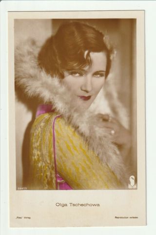 Olga Tschechowa 1930s Hand Tinted Ross Verlag Photo Postcard