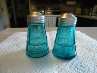 Ultramarine Doric And Pansy Salt And Pepper Shakers