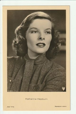 Katharine Hepburn 1930s Ross Verlag Photo Postcard